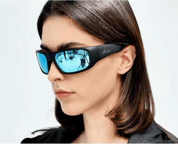 Oho Smart Glasses,Polarized Sunglasses with Bluetooth Speaker,Athletic/Outdoor UV Protection and Voice Control,Unisex(Mirror Blue Lens) - Image 5