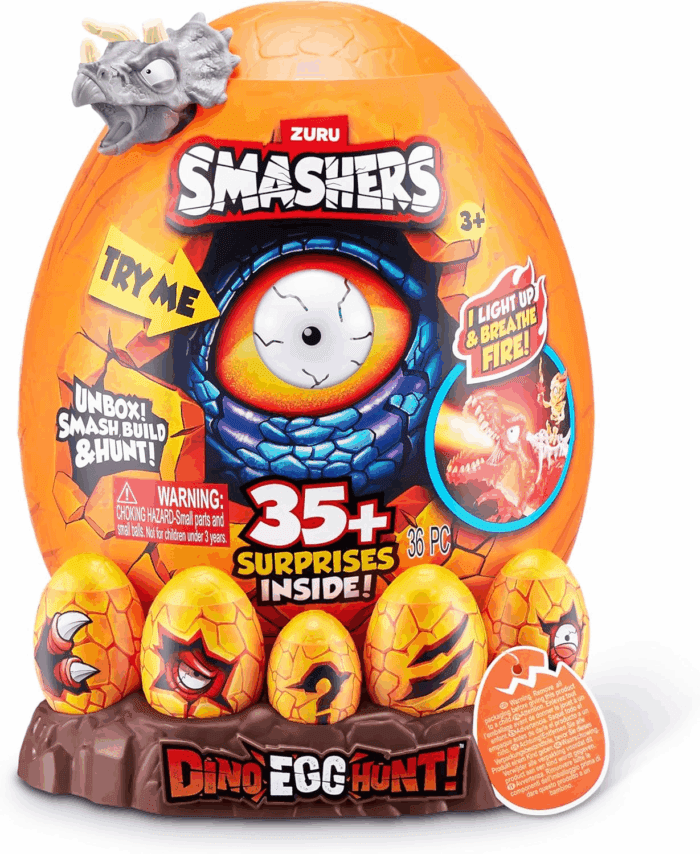 Smashers Dino Egg Hunt by , Light-Up Fire Breathing Dinosaur Themed Treasure Hunt Toy, Collectable Toy for Boys and Kids (T-REX) - Image 2