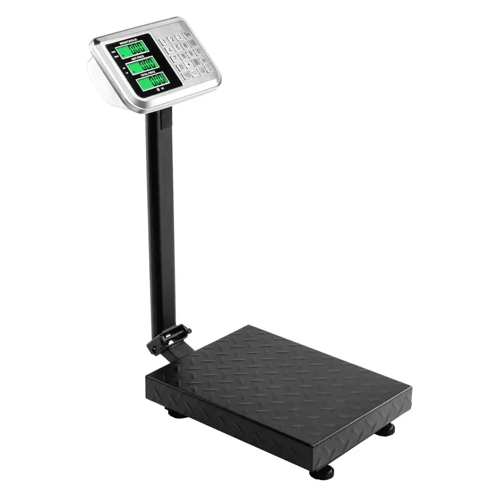 220Lb Weight Electronic Platform Scale,Digital Floor Heavy Duty Folding Scales,Stainless Steel High-Definition LCD Display, Perfect for Postal Luggage Shipping Mailing Package Price Computing
