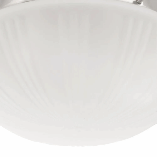 Lighting  Two-Light Flush-Mount Interior Ceiling Fixture with Pull Chain Brushed Nickel - Image 4