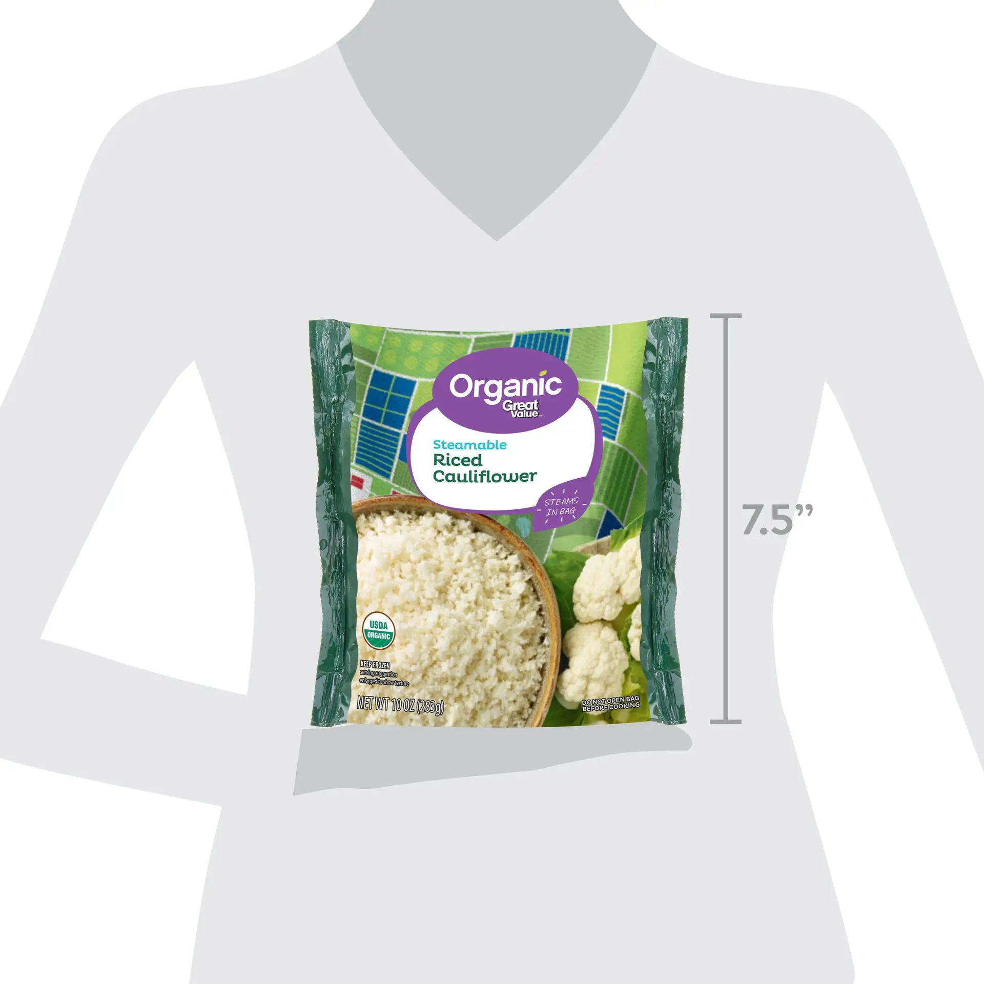 Organic Steamable Riced Cauliflower, 10 Oz (Frozen) - Image 7