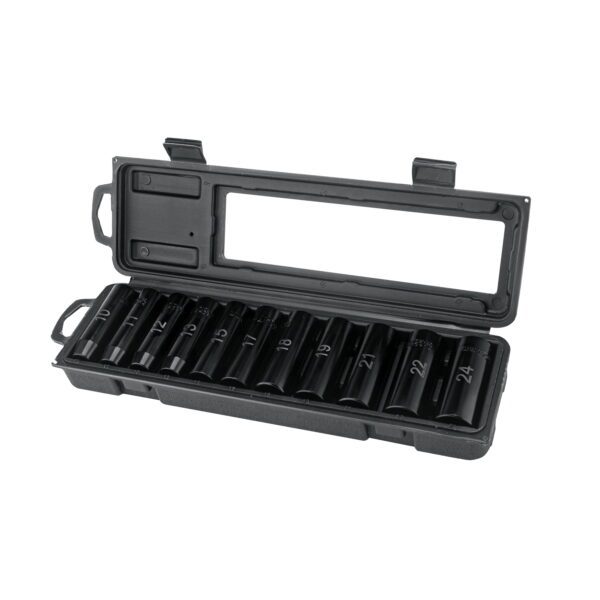 11-Piece 1/2" Drive Deep 6-Point Impact Metric Socket Set - Image 2