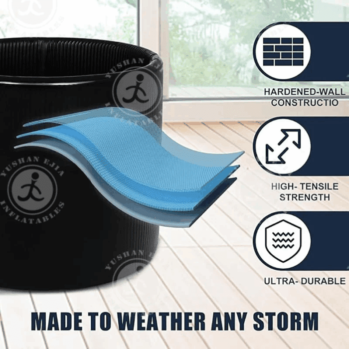 Durable New Style Inflatable Ice Baths Cold Plunge Bath Inflatable Bath Tub with Hand Pump for Recovery - Image 3