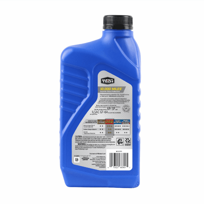 High Mileage Full Synthetic SAE 5W-20 Motor Oil, 1 Quart - Image 3