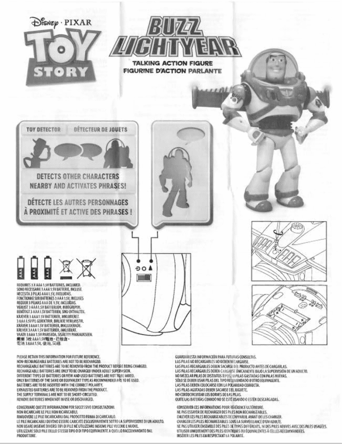 Official Buzz Lightyear Interactive Talking Action Figure from Toy Story, Features 10+ English Phrases, Interacts with Other Figures and Toys - Image 9