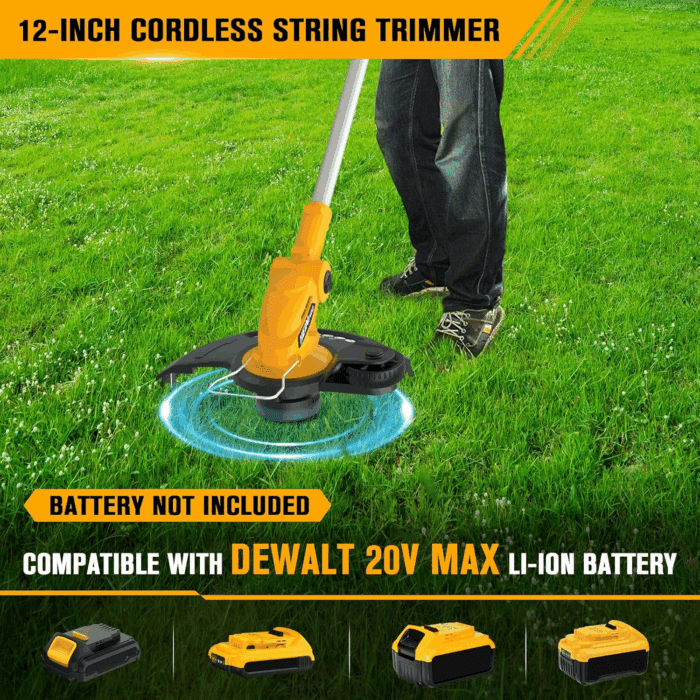 20V Cordless Leaf Blower and 12 Inch String Trimmer Combo Compatible with DEWALT 20V MAX Battery (Battery and Charger Not Included) - Image 5