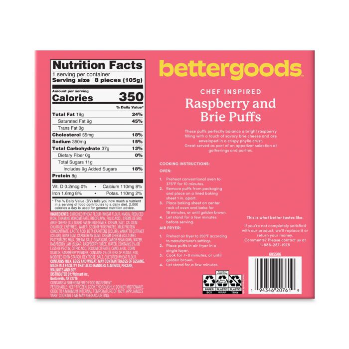 Raspberry and Brie Puffs, 3.7 Oz, 8 Count (Frozen) - Image 3