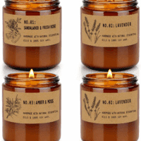 Candles for Home Scented, 4 Pack Candle Gifts for Woman, Large Lavender Rose Amber Aromatherapy Scented Candles, 220H Long Lasting Soy Wax Candle Set for Mother'S Day, Birthday, Anniversary, Men