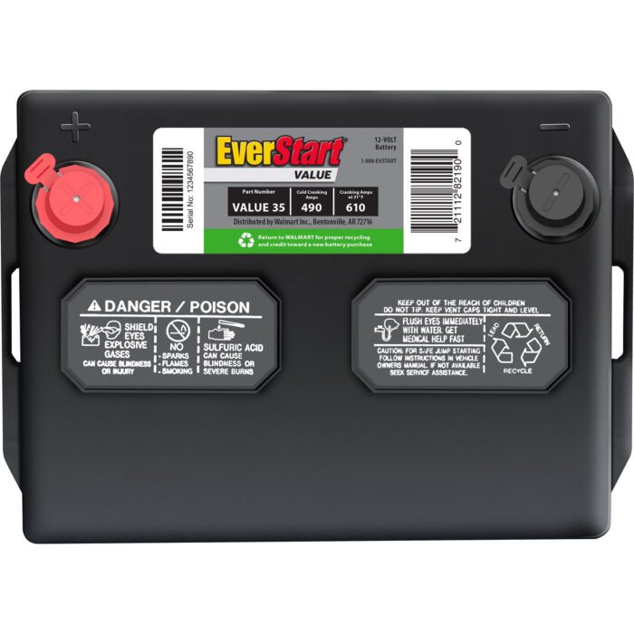Value Lead Acid Automotive Battery, Group Size 35 12 Volt, 490 CCA - Image 9