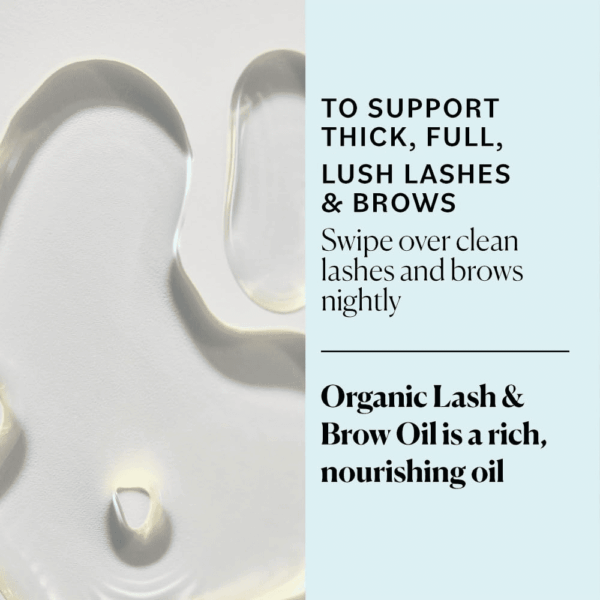 - Organic Lash & Brow Oil & Applicator - Eyelash Serum - Castor Oil Organic - Moringa, Amla, Vitamin E - Lashes, Eyebrows - Hair Oil - Self Care, Beauty - Gifts for Women - .4 Fl Oz, 12Ml - Image 3