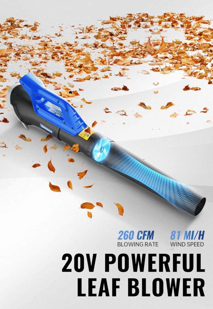 20V Weed Wacker, Leaf Blower, Wheeled Edger Kit Electric with 2 * 2Ah Battery & Charger, String Trimmer, Lightweight, Adjustable Telescopic Shaft, Fast-Charging - Image 4