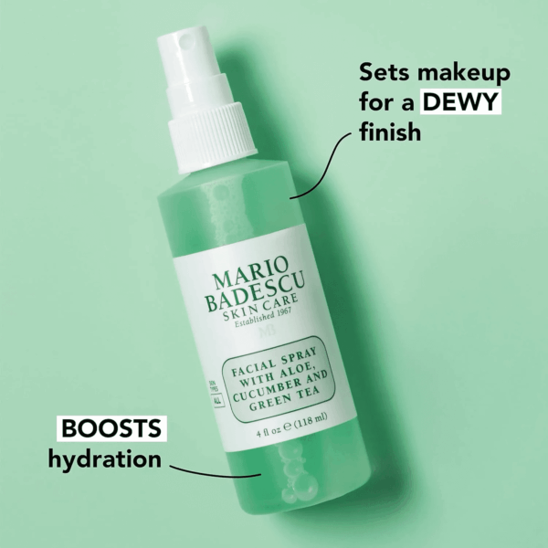 Facial Spray Aloe Cucumber and Green Tea, 2 Fl Oz - Image 6