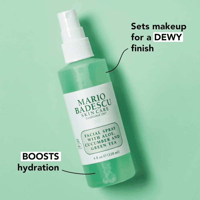 Facial Spray Aloe Cucumber and Green Tea, 2 Fl Oz - Image 6
