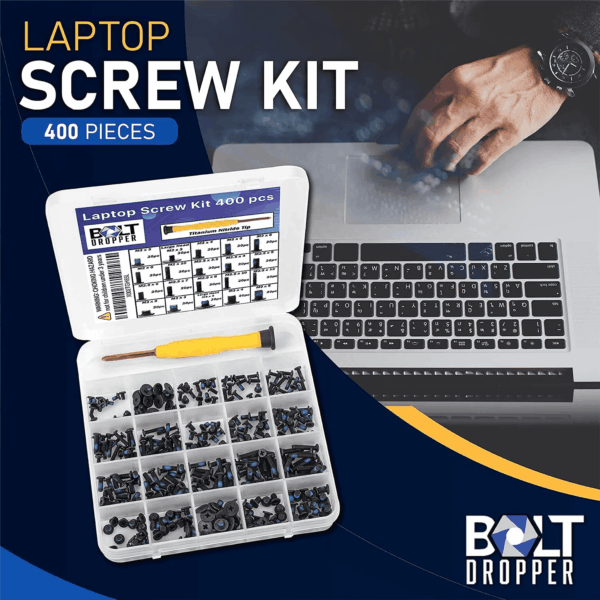 400Pcs Laptop Screws W/Blue Nylok (20 Sizes) Titanium Nitride Screw Driver, Notebook - Image 7