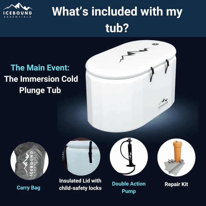 Inflatable Cold Plunge Tub - White - 135 Gallon Ice Bath - Chiller Compatible - Image 6