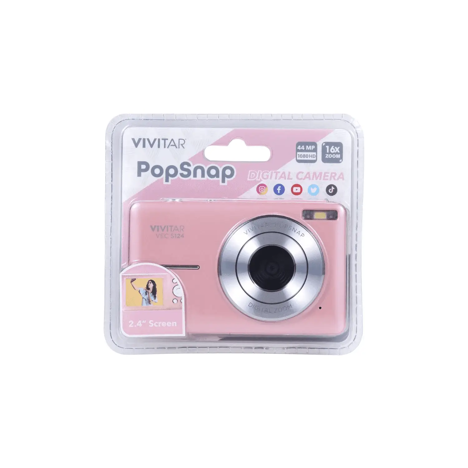 Popsnap Digital Camera, Pink, 16X Zoom, 1080P, Micro SD, Single Pack - Image 13