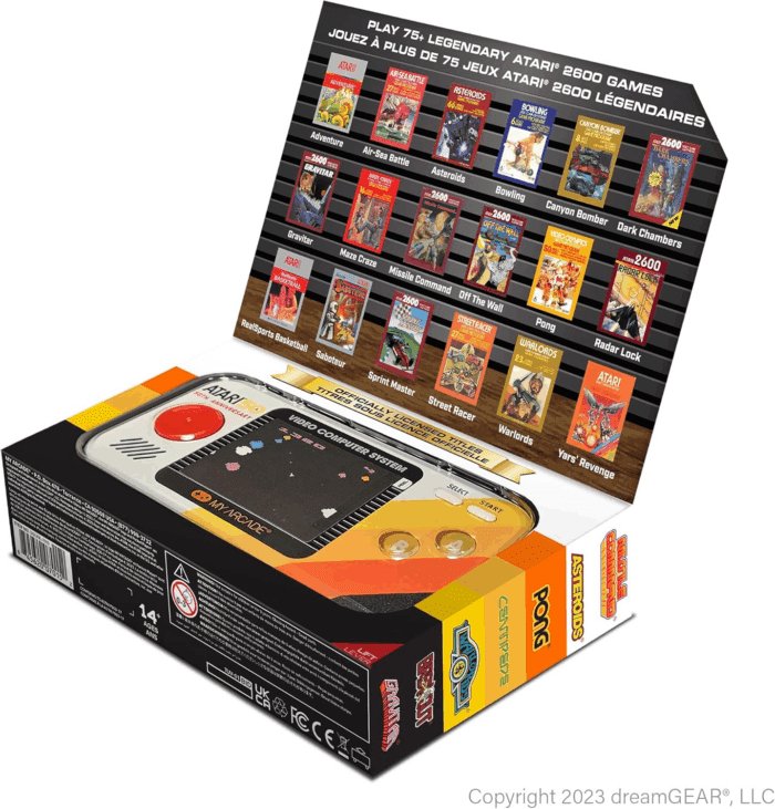 Atari Pocket Player Pro: Handheld Portable Video Game Console with 100 Games, 2.75" Color Display, Ergonomic Design - Image 7