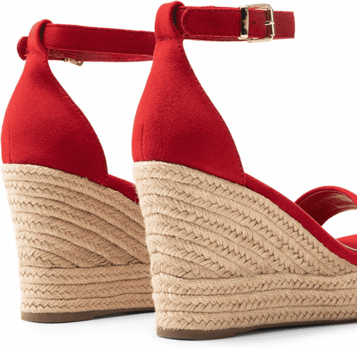 Women'S Platform Wedges Sandals, Comfortable Open Toe Espadrilles Sandals Dressy Buckle Ankle Strap Summer Shoes - Image 4