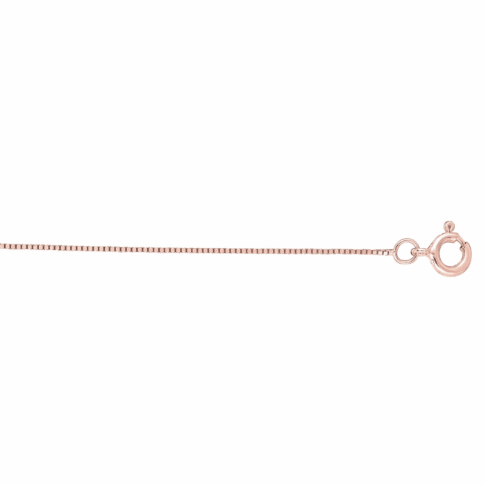 10K SOLID Yellow or White or Rose/Pink Gold 0.45Mm Shiny Classic Box Necklace Chain for Pendant and Charms with Spring Ring Clasp Womens Jewelry (16", 18" or 20 Inch) - Image 4