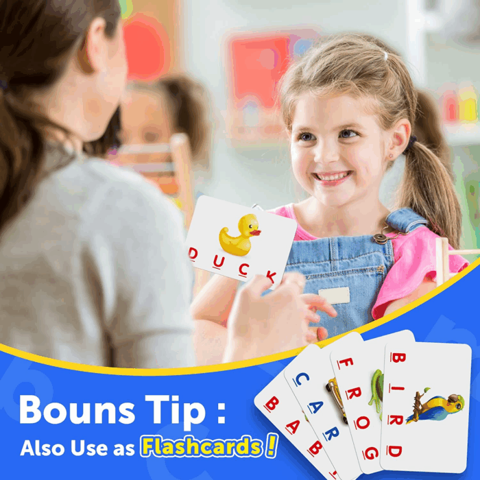Learning Games for Kids Ages 3-8, Matching Letter Game for Kids Toys Ages 3-8 Educational Toys for 3-8 Year Olds Boys Girls Birthday Party Gifts for 3-8 Year Olds Boys Girls Blue - Image 4