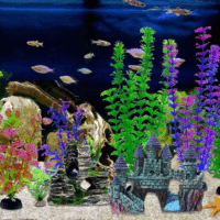 13 Pieces Aquarium Decorations Kit, Fish Tank Decorations Set Small Resin Castle and Rockery Betta Fish Cave Hideout Coral Artificial Plastic Plants Ornament Accessories - Image 3
