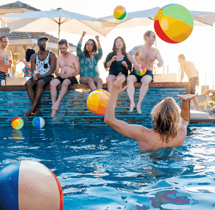 12" Beach Balls Bulk - Inflatable Swimming Pool Toys for Kids Birthday Party Supplies Favors Luau Decorations - Blow up Classic Rainbow Color Beachball Summer Water Games Fun Gifts (12 Pack) - Image 5