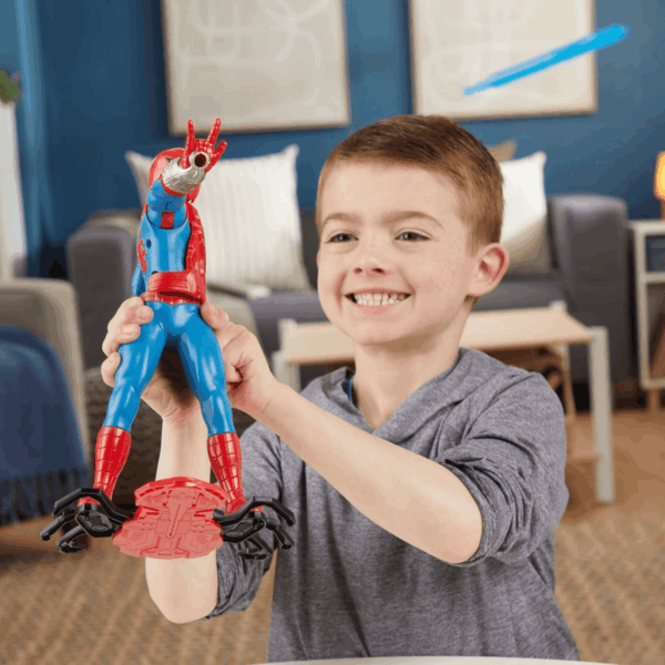 Spider-Man Thwip Blast Spider-Man Action Figure with Accessories, 11-Inch-Scale Super Hero Toys for Kids Ages 4 and Up - Image 6
