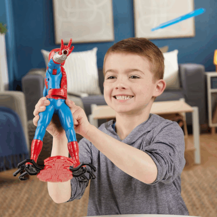 Spider-Man Thwip Blast Spider-Man Action Figure with Accessories, 11-Inch-Scale Super Hero Toys for Kids Ages 4 and Up - Image 6