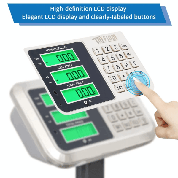 220Lb Weight Electronic Platform Scale,Digital Floor Heavy Duty Folding Scales,Stainless Steel High-Definition LCD Display, Perfect for Postal Luggage Shipping Mailing Package Price Computing - Image 12