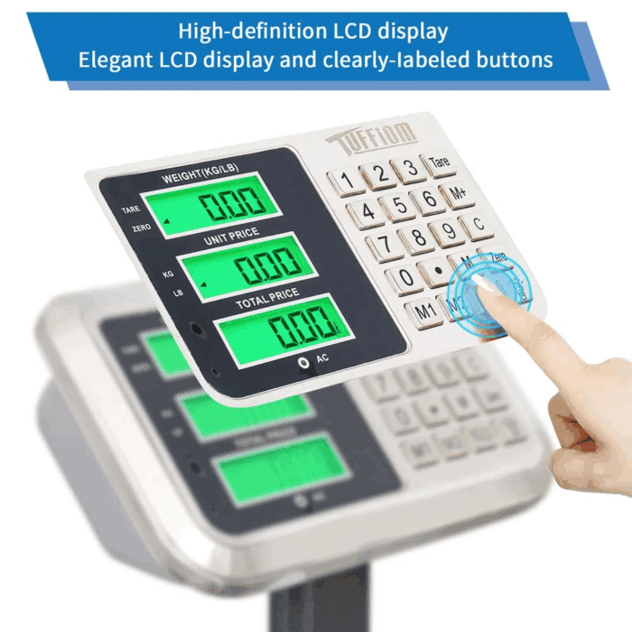 220Lb Weight Electronic Platform Scale,Digital Floor Heavy Duty Folding Scales,Stainless Steel High-Definition LCD Display, Perfect for Postal Luggage Shipping Mailing Package Price Computing - Image 12