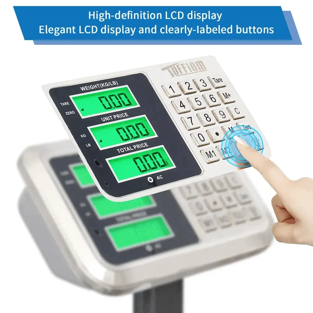 220Lb Weight Electronic Platform Scale,Digital Floor Heavy Duty Folding Scales,Stainless Steel High-Definition LCD Display, Perfect for Postal Luggage Shipping Mailing Package Price Computing - Image 12