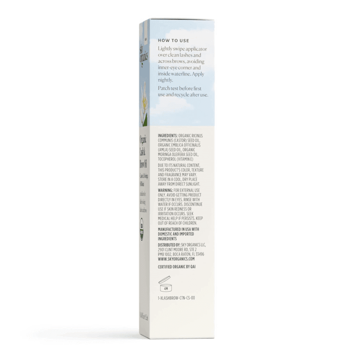 - Organic Lash & Brow Oil & Applicator - Eyelash Serum - Castor Oil Organic - Moringa, Amla, Vitamin E - Lashes, Eyebrows - Hair Oil - Self Care, Beauty - Gifts for Women - .4 Fl Oz, 12Ml - Image 7