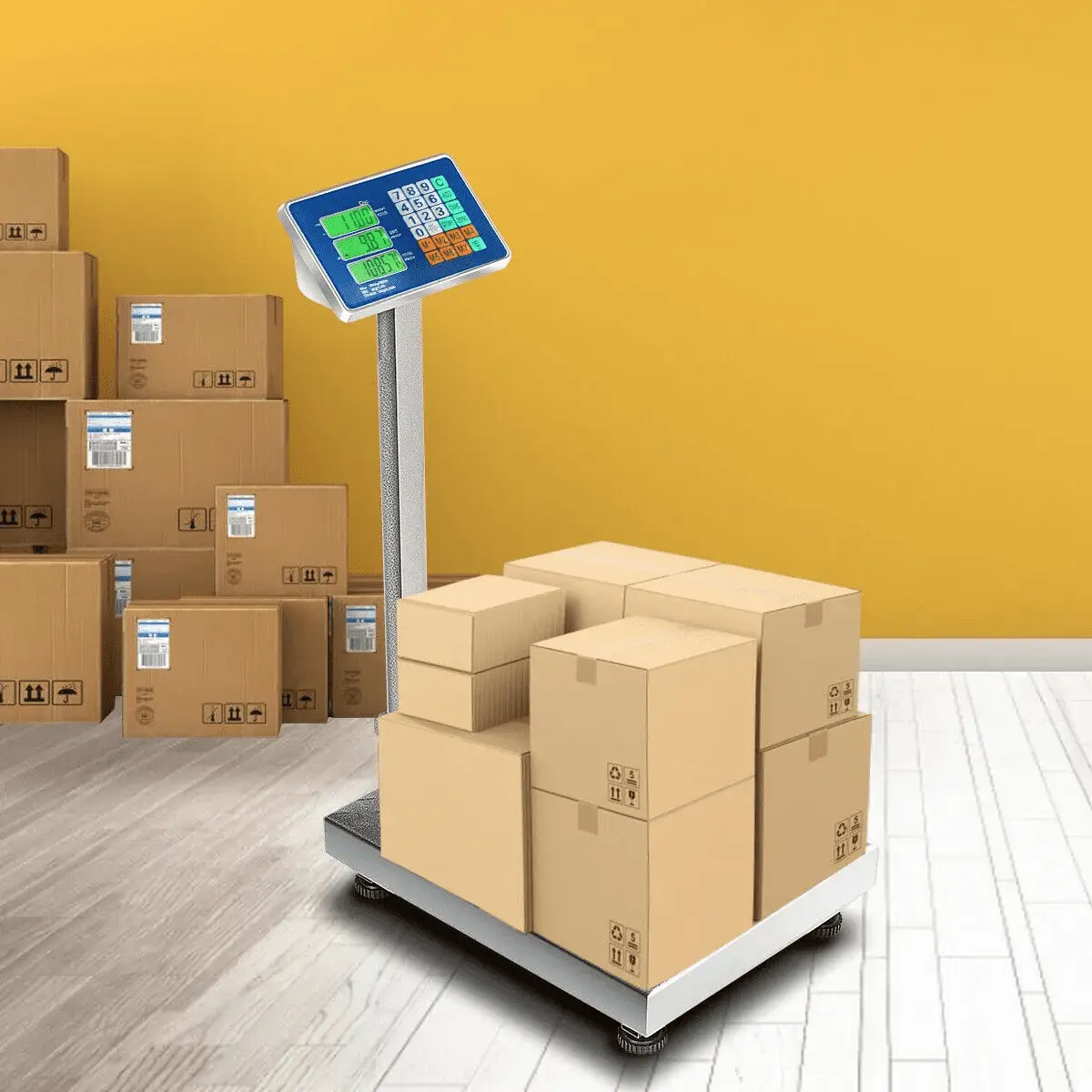 660Lbs Weight Platform Scale Digital Floor Folding Scale Postal Shipping Mailing - Image 4