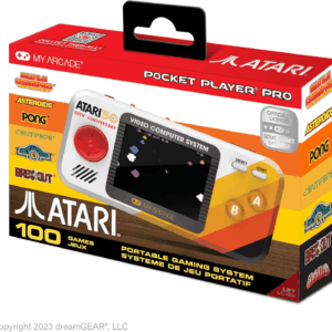 Atari Pocket Player Pro: Handheld Portable Video Game Console with 100 Games, 2.75" Color Display, Ergonomic Design