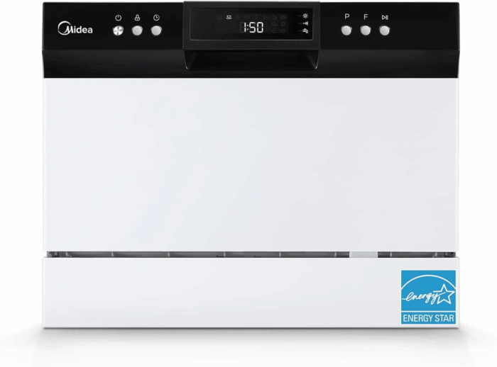 Portable Countertop Dishwasher, 6 Place Settings, 8 Programs, White, MDC22P1AWW, New