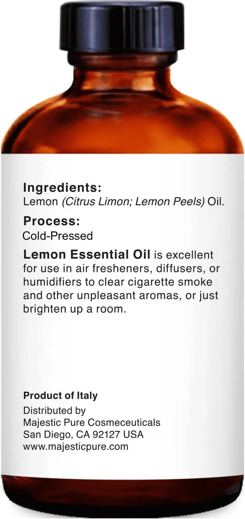 Lemon Essential Oil, Premium Grade, Pure and Natural, for Aromatherapy, Massage, Topical & Household Uses, 1 Fl Oz - Image 2