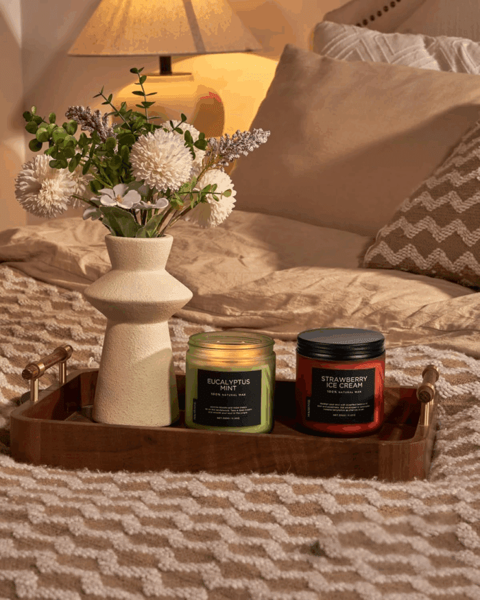 Eucalyptus & Mint Soy Candles for Home Scented, 11.6Oz 70 Hour Burn Aromatherapy Candle Gift for Stress Relief, Meditation, Yoga, Relaxing SPA, Reusable Jar Candles for Men and Women - Image 5
