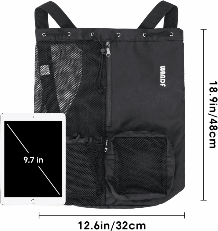 Swim Bag Mesh Drawstring Backpack with Wet Pocket for Swimming, Gym, and Workout Gear - Image 5