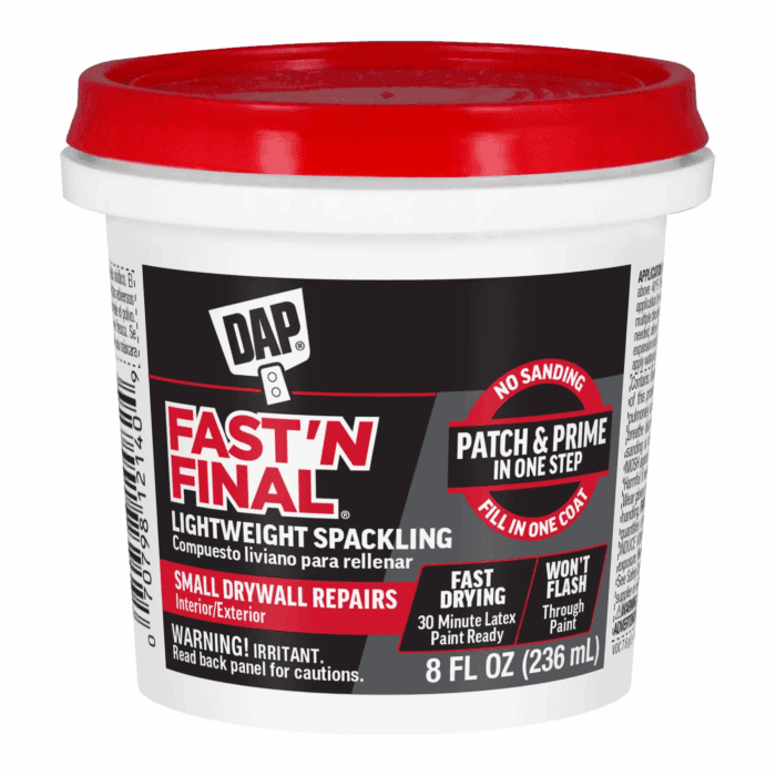 Fast N Final 8 Oz White Lightweight Spackling