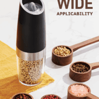 Gravity Electric Salt and Pepper Grinder Set Automatic Shakers Mill Grinder with LED Light, BATTERY POWERED Adjustable Coarseness One Hand Operation, Upgraded Larger Capacity - Image 8