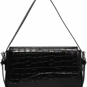 Shoulder Bag for Women Y2K Trendy Purse Vegan Leather Hobo Handbags Clutch Saddle Bag with 2 Removable Strap