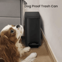 Small Bathroom Trash Can with Lid Soft Close, Step Pedal, 6 Liter / 1.6 Gallon Stainless Steel Garbage Can with Removable Inner Bucket, Anti-Fingerprint Finish (Matt Black) - Image 7