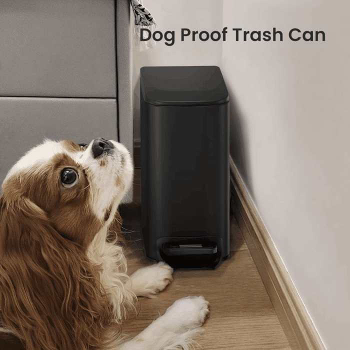 Small Bathroom Trash Can with Lid Soft Close, Step Pedal, 6 Liter / 1.6 Gallon Stainless Steel Garbage Can with Removable Inner Bucket, Anti-Fingerprint Finish (Matt Black) - Image 7