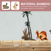WORGEOUS Decorative Reptile Climbing Branch Reptile Cage Decor Bamboo Reptile Toy Lizard Supply - Image 4