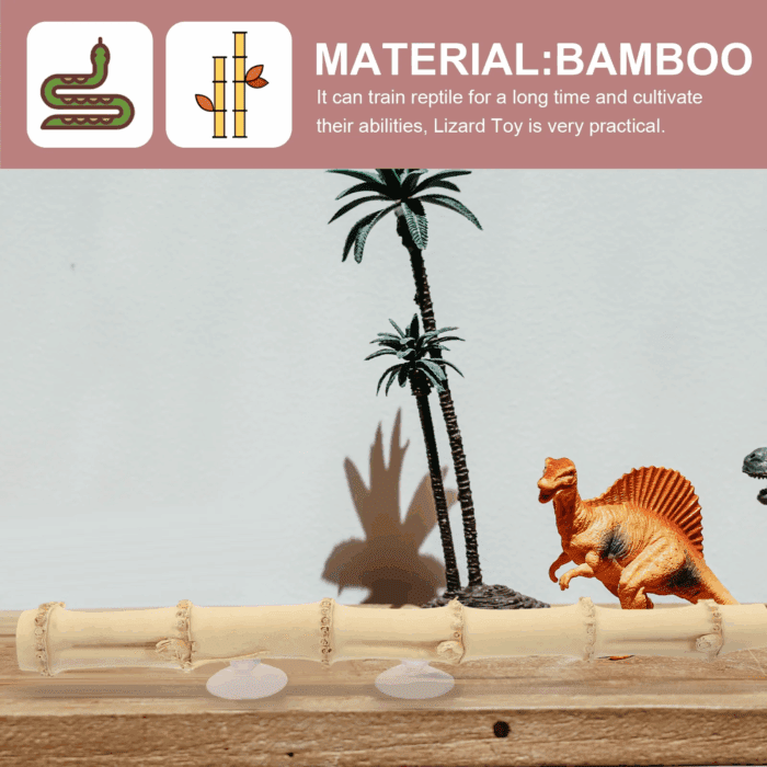 WORGEOUS Decorative Reptile Climbing Branch Reptile Cage Decor Bamboo Reptile Toy Lizard Supply - Image 4