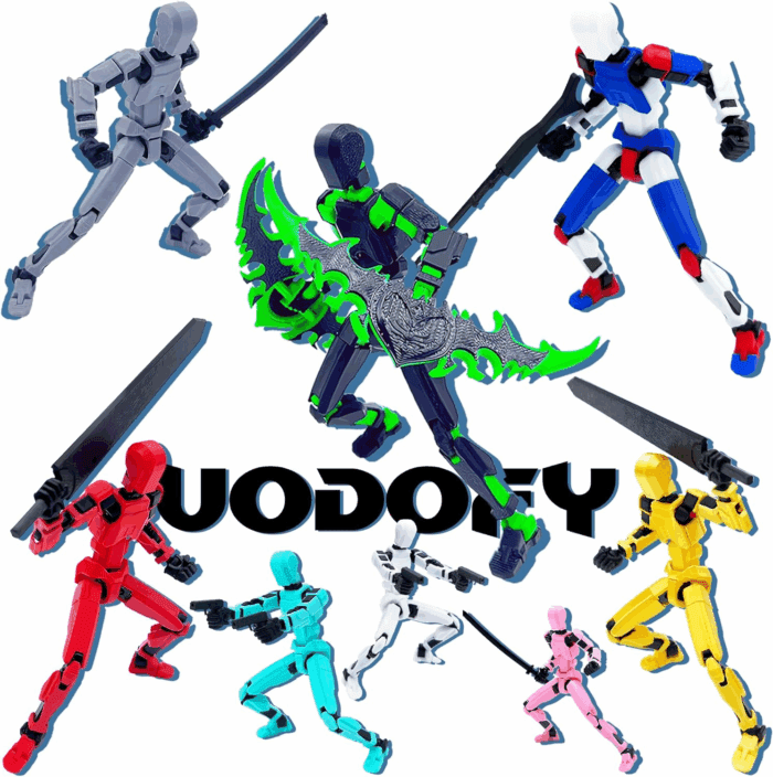 (Assembly Completed) T13 Action Figure Set, 3D Printed Toys Robo 13 Action Figure,Dummy 13 Titan 13 Action Figure (Black + Orange) - Image 6