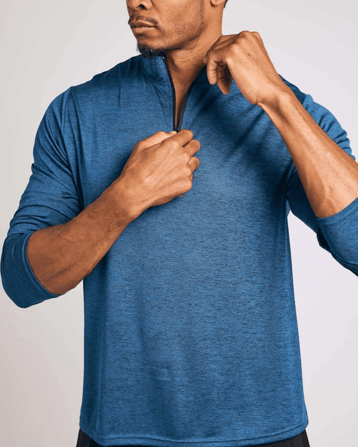 3 Pack: Men'S Dry-Fit Active Quarter Zip Long Sleeve Athletic Performance Pullover (Available in Big & Tall) - Image 3
