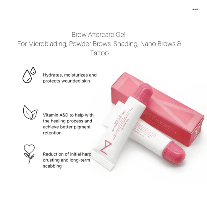 - PACK of 25 Brow Eyebrows Aftercare Gel Ointent for icroblading, Brows & Peranent ake up - Repair Crea Tube - Anti-Inflaatory, Better Pigent Retention Eyebrow Protector 10G/0.34 Fl Oz - Image 3