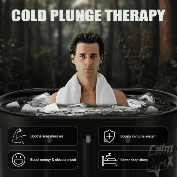 Oval Ice Bath Tub with Cover for Athletes XL Portable Cold Plunge Tub - 130 Gal Capacity for Cold Water Therapy Ice Baths at Home Outdoor Gym 41IN - Image 8