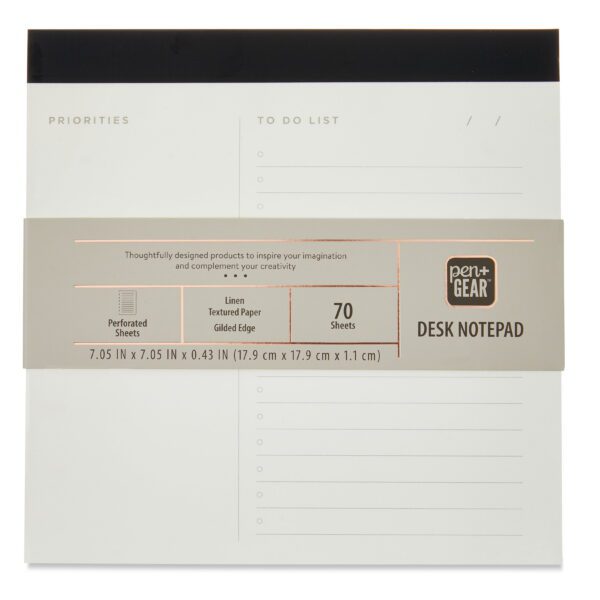 Desk Notepad, 7 in X 7 In, 70 Sheets,No Holes - Image 3